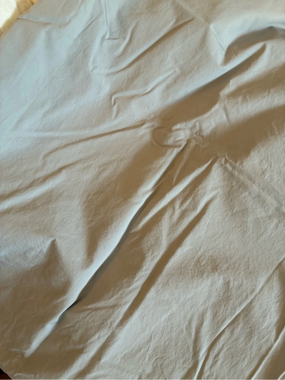 The Company Store XL Twin Light Gray Cotton Duvet Cover Ivory Comforter Std Sham